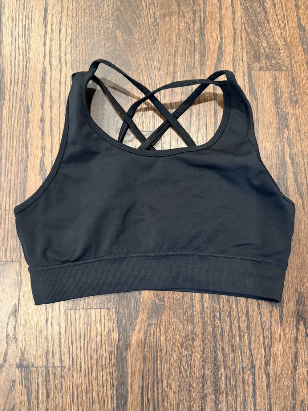 Alphalete Black Strappy Cross Back Sports Bra Small